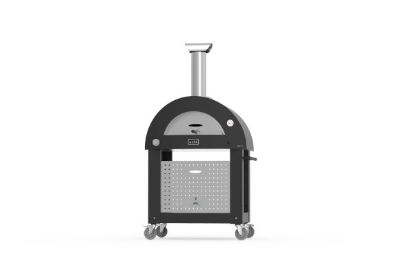 Alfa Brio gas fired pizza oven in black with base