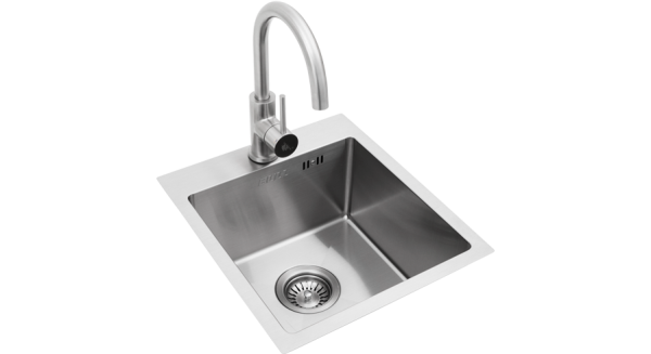 Bull small stainless steel sink and tap