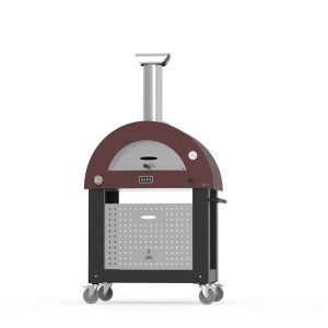 Alfa Brio gas fired pizza oven in red with base