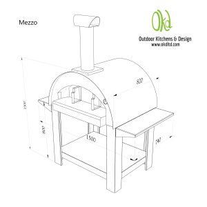 OKD Mezzo Pizza Oven dimensions